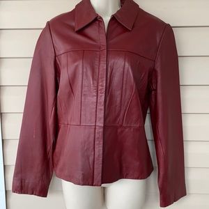 Beautiful red leather jacket